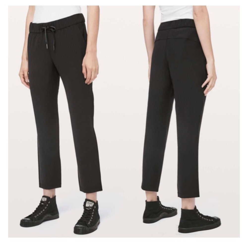 Lululemon On The Fly Pant *Woven 27" Black Trousers Pants 7/9 Length Size 2